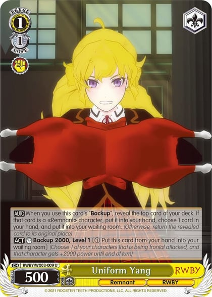 Uniform Yang, RWBY RWBY/WX03-009 U