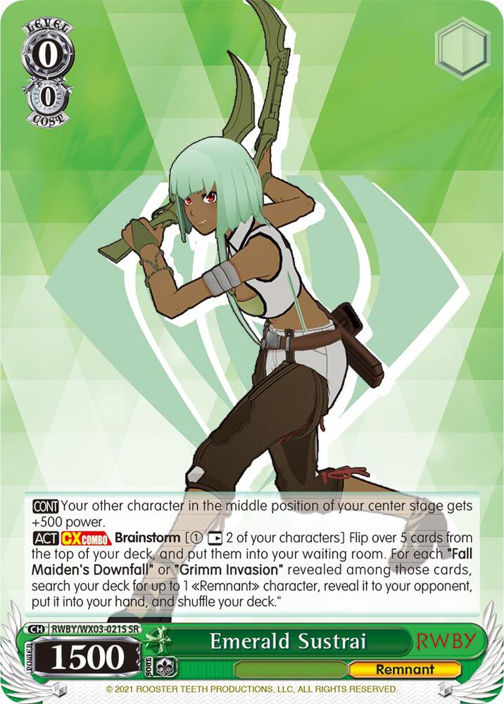 Emerald Sustrai (SR), RWBY RWBY/WX03-021S SR