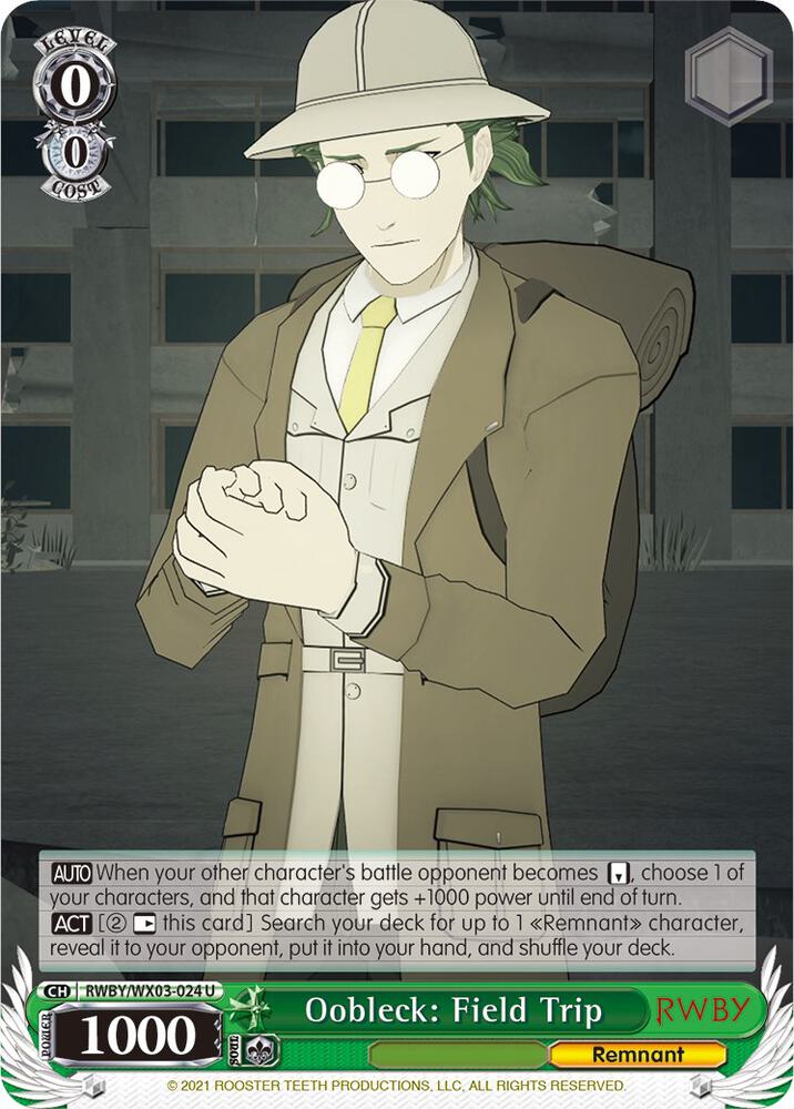 Oobleck: Field Trip, RWBY RWBY/WX03-024 U