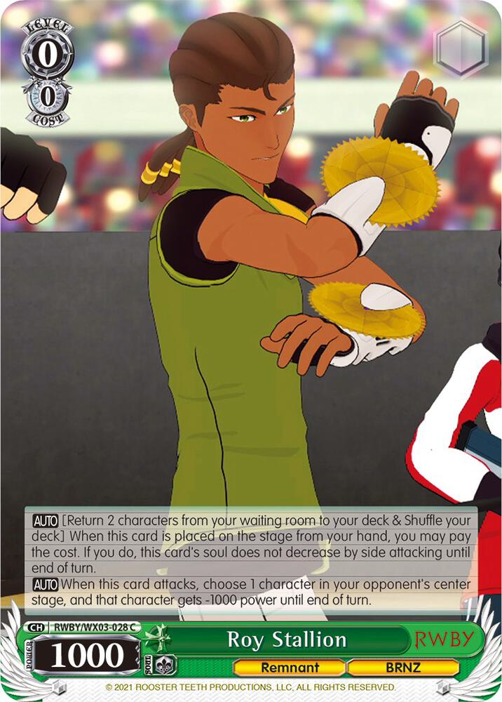 Roy Stallion, RWBY RWBY/WX03-028 C