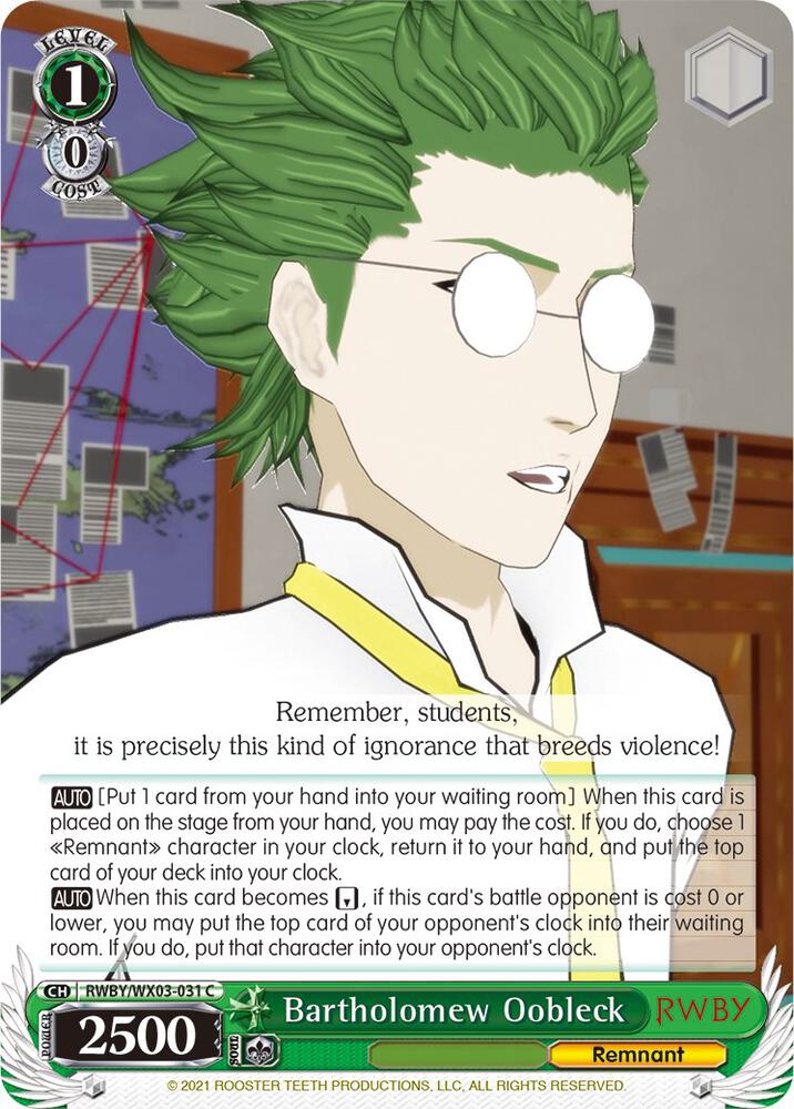 Bartholomew Oobleck, RWBY RWBY/WX03-031 C