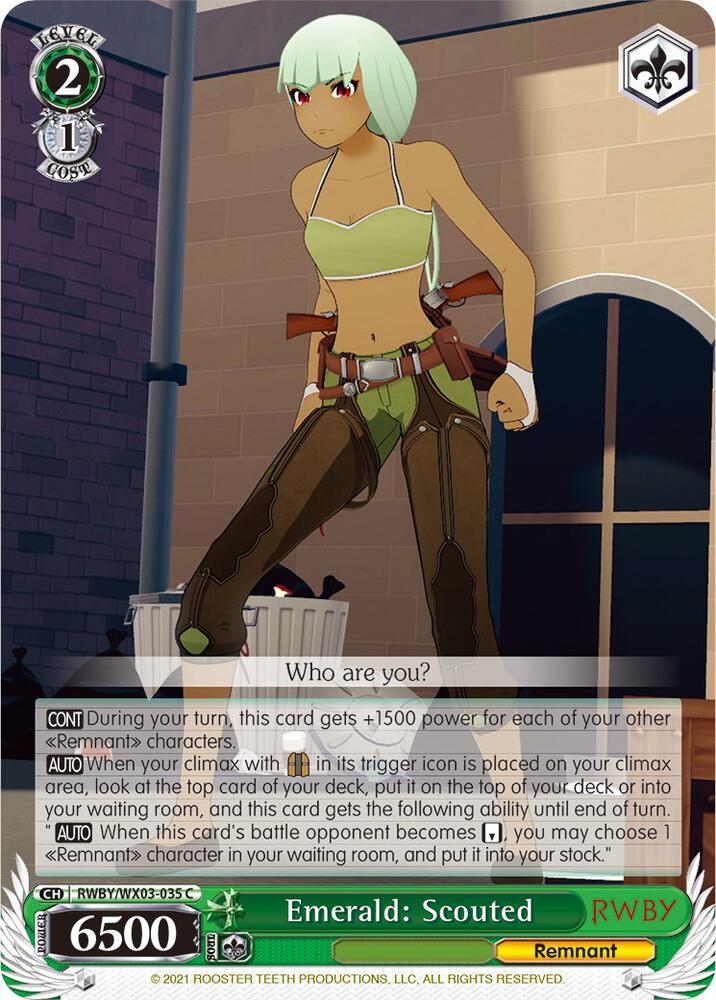 Emerald: Scouted, RWBY RWBY/WX03-035 C