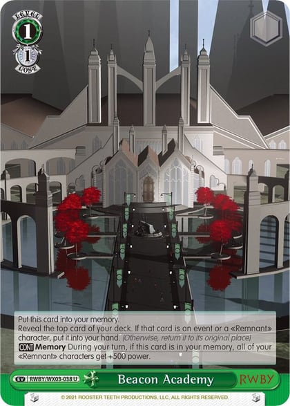 Beacon Academy, RWBY RWBY/WX03-038 U