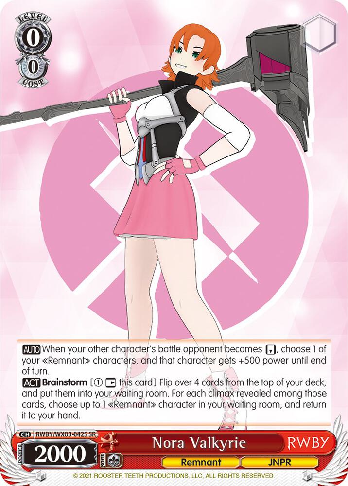 Nora Valkyrie (SR), RWBY RWBY/WX03-042S SR