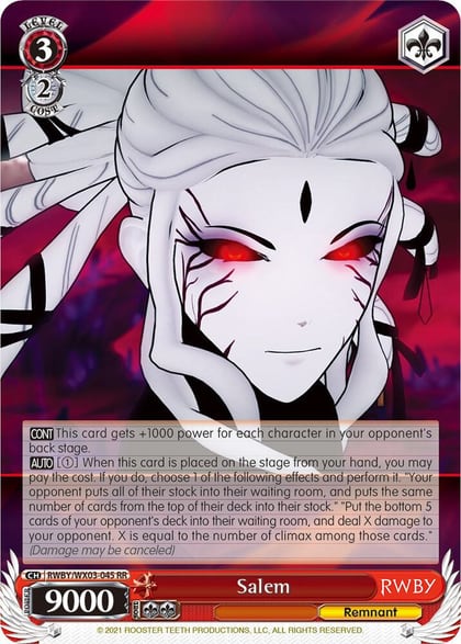 Salem, RWBY RWBY/WX03-045 RR
