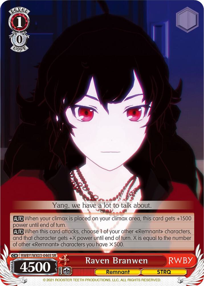 Raven Branwen (SR), RWBY RWBY/WX03-046S SR