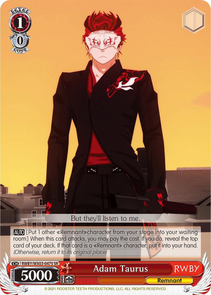 Adam Taurus (SR), RWBY RWBY/WX03-047S SR