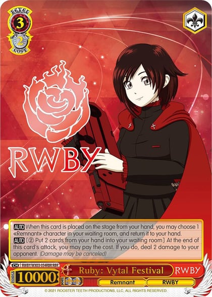 Ruby: Vytal Festival (RBR), RWBY RWBY/WX03-054RBR RBR