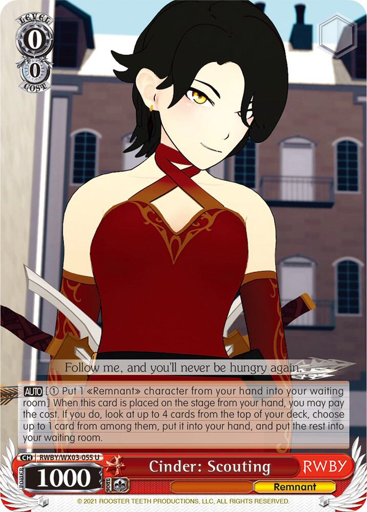 Cinder: Scouting, RWBY RWBY/WX03-055 U
