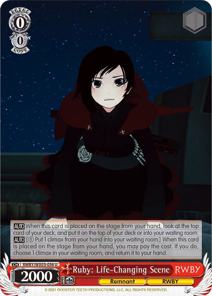 Ruby: Life-Changing Scene, RWBY RWBY/WX03-056 U