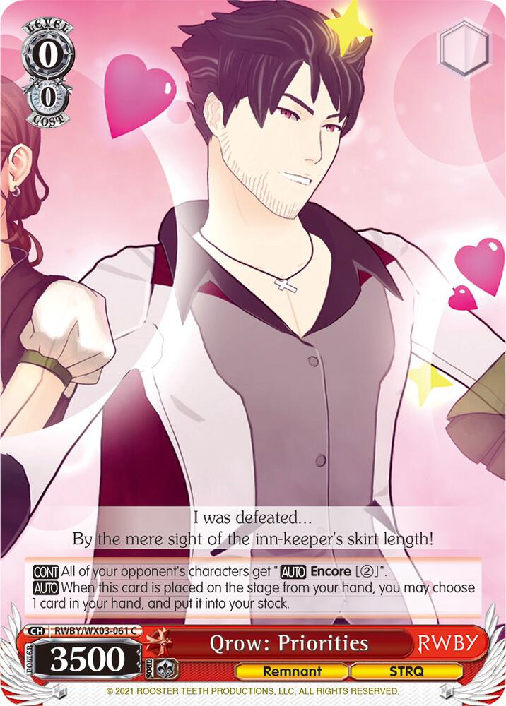 Qrow: Priorities, RWBY RWBY/WX03-061 C