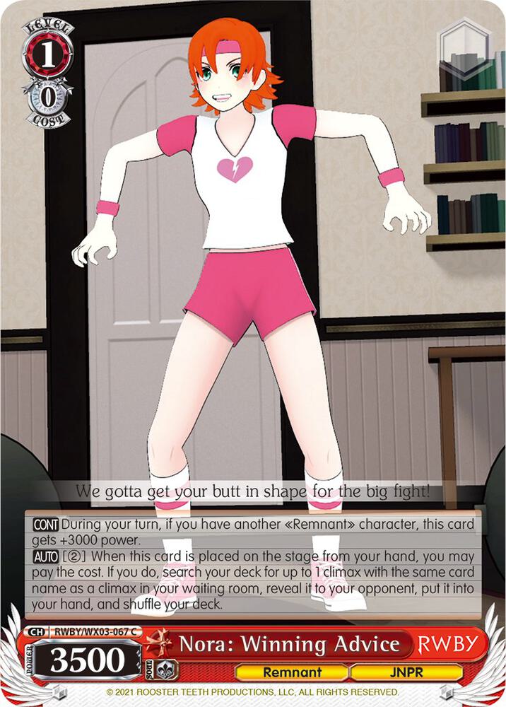 Nora: Winning Advice, RWBY RWBY/WX03-067 C