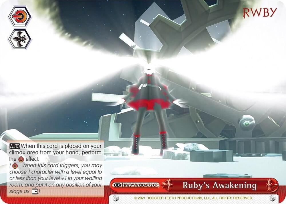 Ruby's Awakening, RWBY RWBY/WX03-072 CR