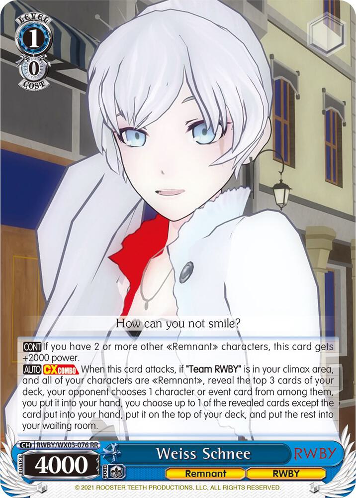 Weiss Schnee, RWBY RWBY/WX03-076 RR
