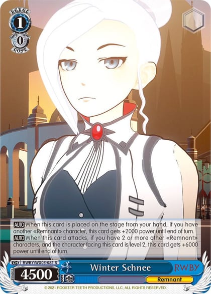 Winter Schnee, RWBY RWBY/WX03-081 R