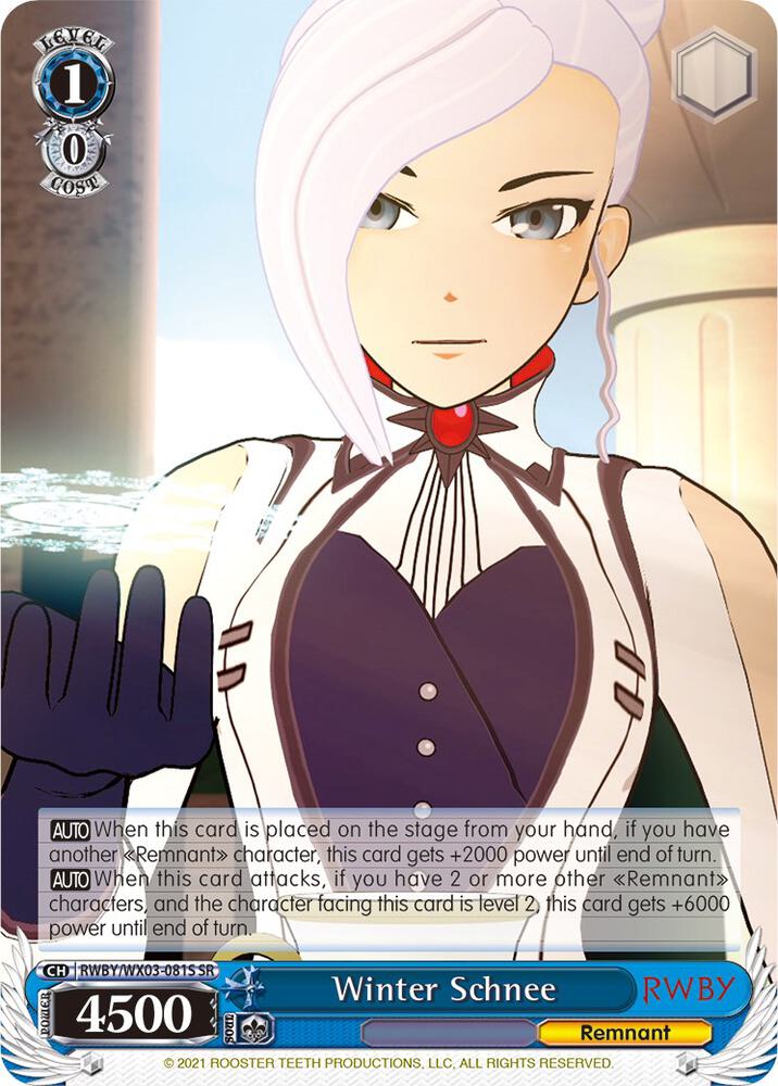 Winter Schnee (SR), RWBY RWBY/WX03-081S SR