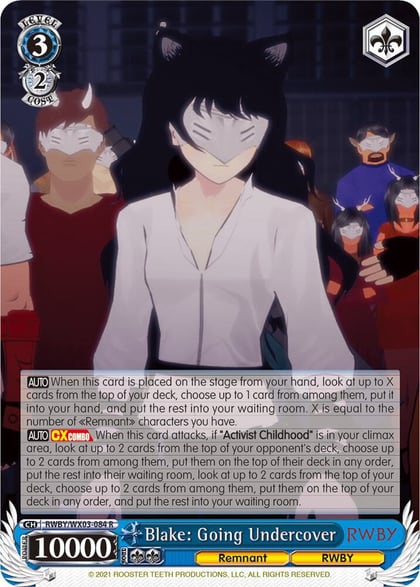 Blake: Going Undercover, RWBY RWBY/WX03-084 R
