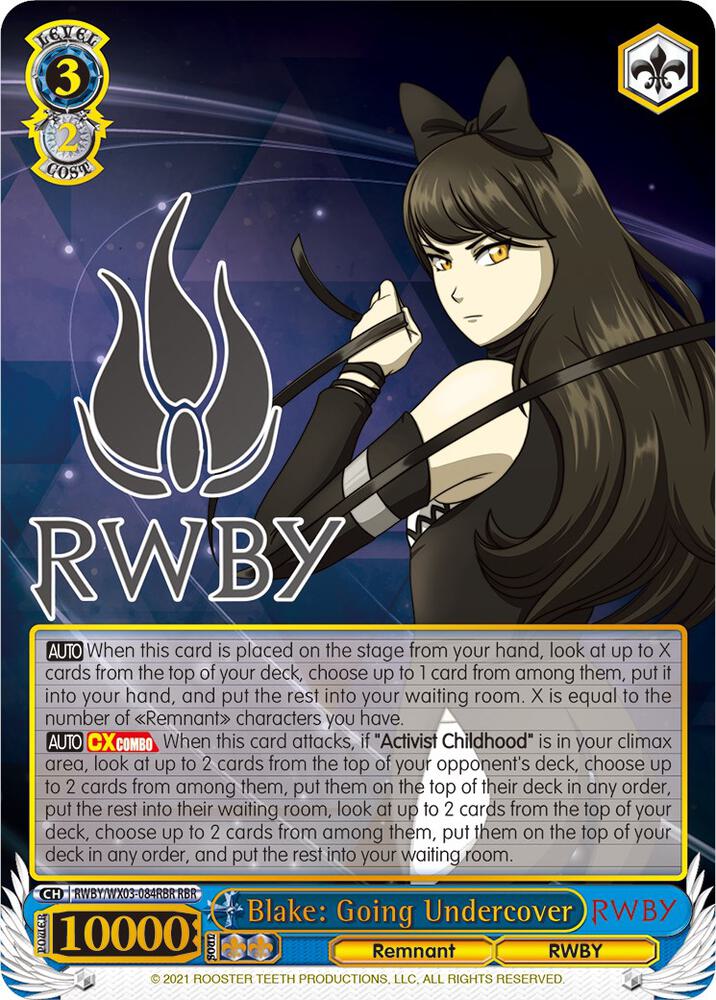 Blake: Going Undercover (RBR), RWBY RWBY/WX03-084RBR RBR