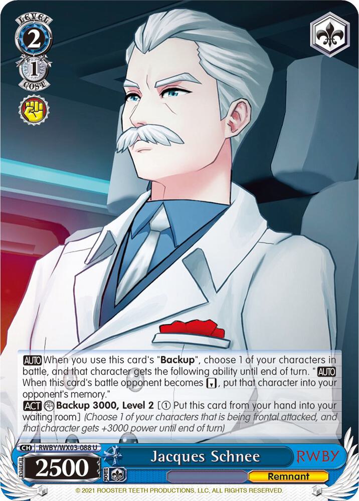 Jacques Schnee, RWBY RWBY/WX03-088 U