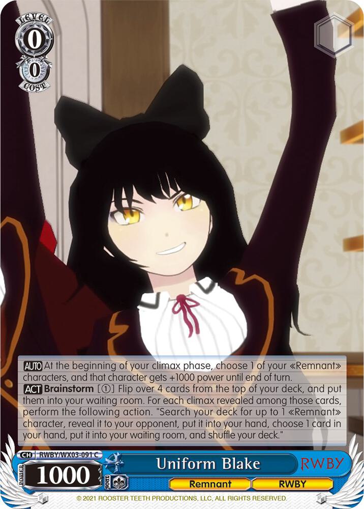 Uniform Blake, RWBY RWBY/WX03-091 C