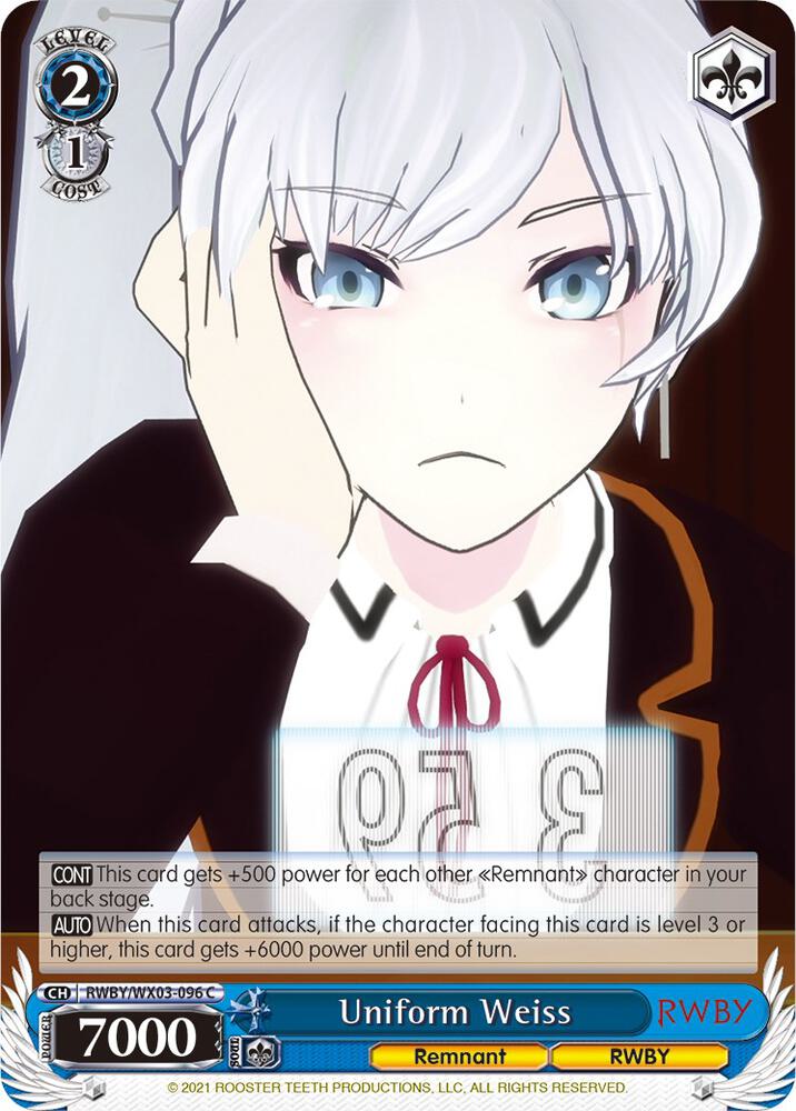 Uniform Weiss, RWBY RWBY/WX03-096 C