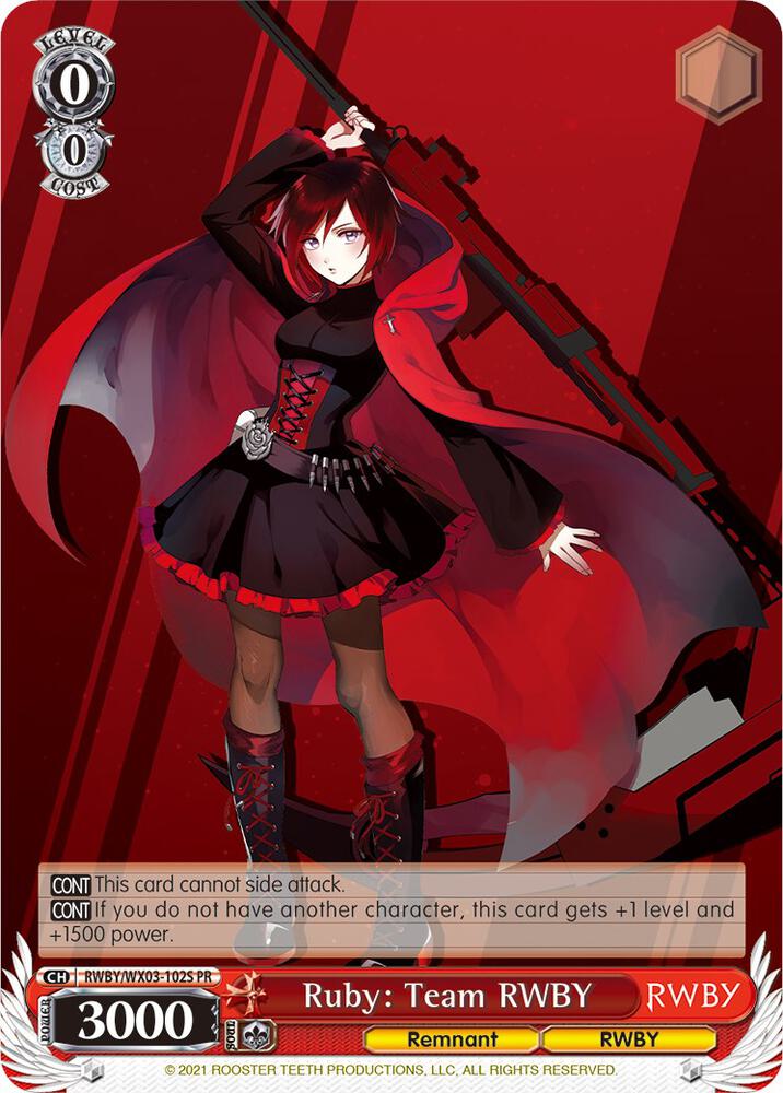 Ruby: Team RWBY (Alternate Art), RWBY RWBY/WX03-102S PR