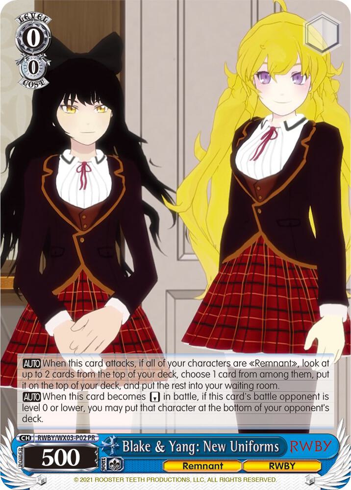 Blake & Yang: New Uniforms, RWBY RWBY/WX03-P02 PR