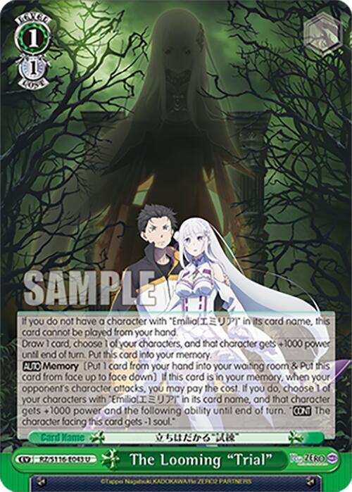 The Looming "Trial", Re:ZERO -Starting Life in Another World- Vol.3 RZ/S116-E043