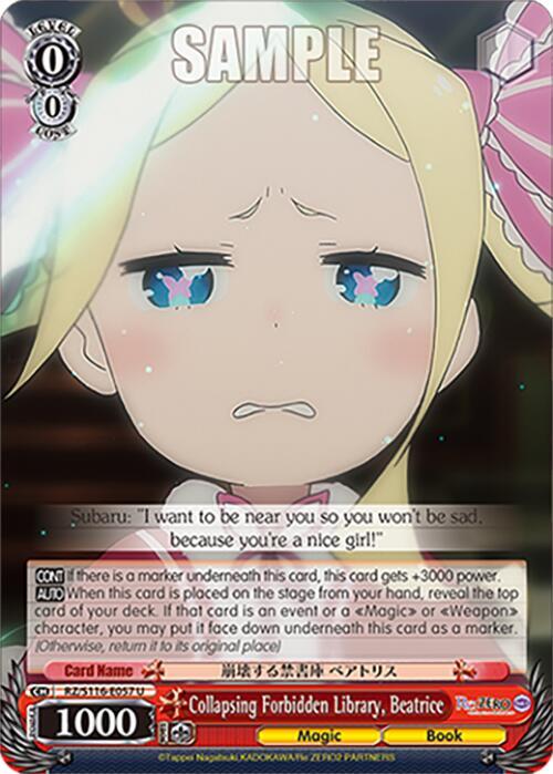 Collapsing Forbidden Library, Beatrice, Re:ZERO -Starting Life in Another World- Vol.3 RZ/S116-E057