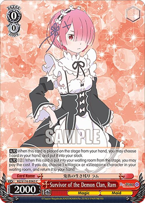 Survivor of the Demon Clan, Ram, Re:ZERO -Starting Life in Another World- Vol.3 RZ/S116-E063