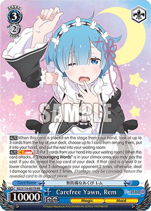 Carefree Yawn, Rem, Re:ZERO -Starting Life in Another World- Vol.3 RZ/S116-E078