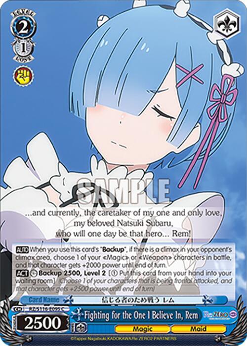 Fighting for the One I Believe In, Rem, Re:ZERO -Starting Life in Another World- Vol.3 RZ/S116-E095