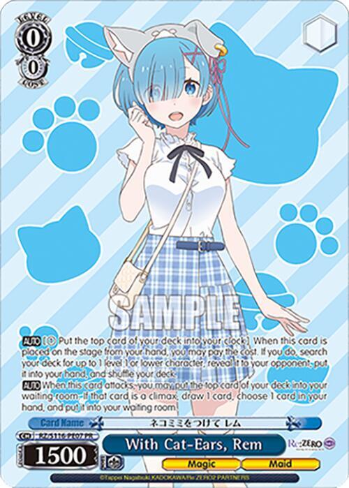 With Cat-Ears, Rem (PR), Re:ZERO -Starting Life in Another World- Vol.3 RZ/S116-PE07