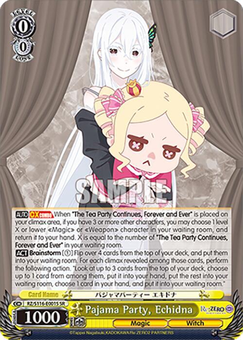 Pajama Party, Echidna (SR), Re:ZERO -Starting Life in Another World- Vol.3 RZ/S116-E001S