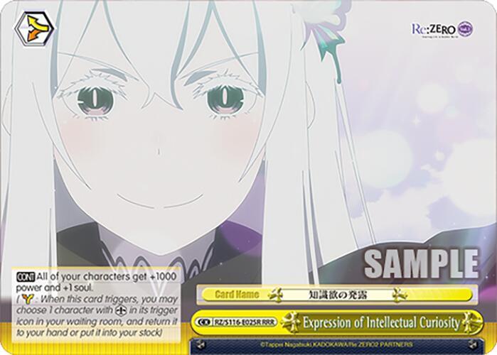 Expression of Intellectual Curiosity (RRR), Re:ZERO -Starting Life in Another World- Vol.3 RZ/S116-E025R
