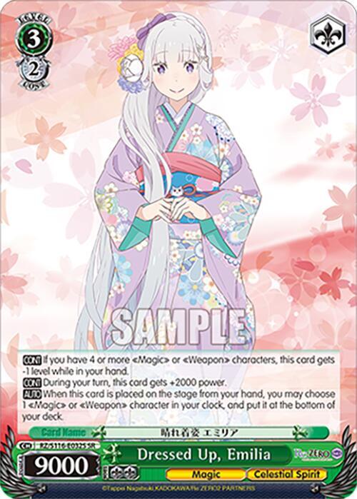 Dressed Up, Emilia (SR), Re:ZERO -Starting Life in Another World- Vol.3 RZ/S116-E032S