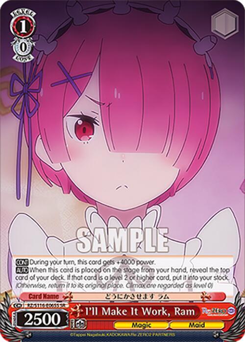 I'll Make It Work, Ram (SR), Re:ZERO -Starting Life in Another World- Vol.3 RZ/S116-E065S