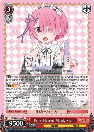 Pink-Haired Maid, Ram, Re:ZERO RZ/S46-E030 RR