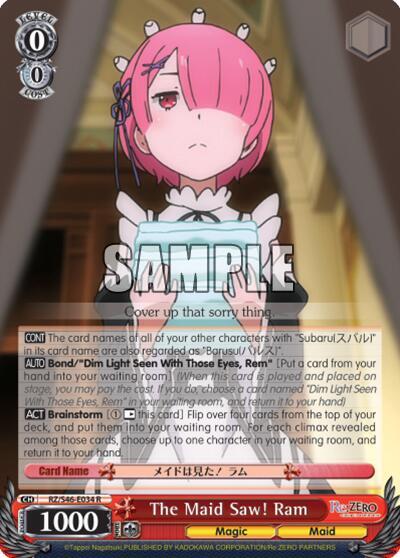 The Maid Saw! Ram, Re:ZERO RZ/S46-E034 R