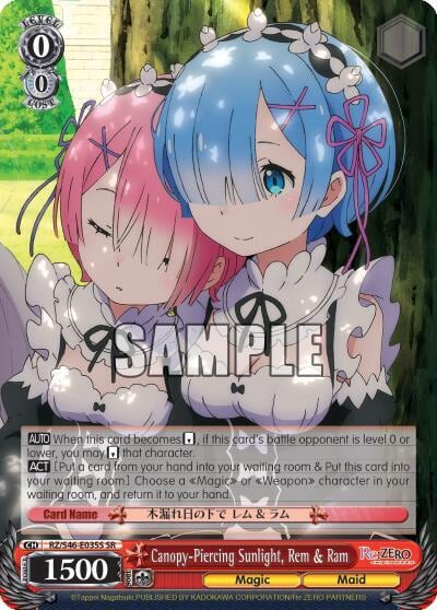 Canopy-Piercing Sunlight, Rem & Ram (SR), Re:ZERO RZ/S46-E035S SR