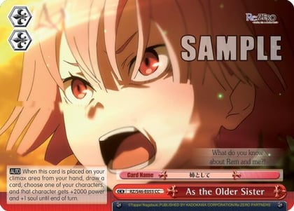 As the Older Sister, Re:ZERO RZ/S46-E055 CC
