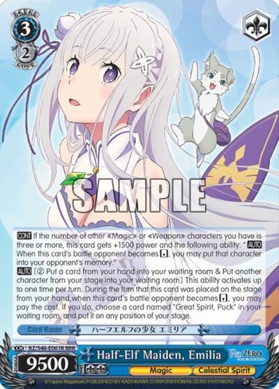 Half-Elf Maiden, Emilia (RRR), Re:ZERO RZ/S46-E061R RRR