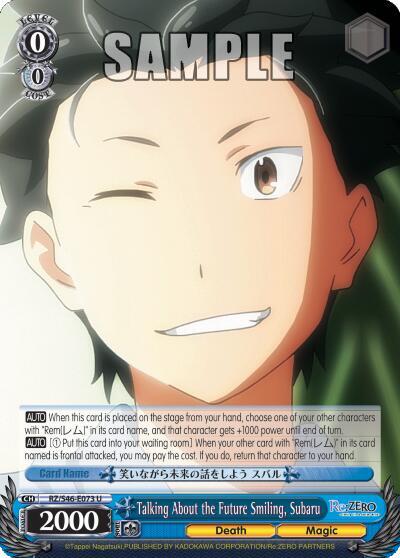 Talking About the Future Smiling, Subaru, Re:ZERO RZ/S46-E073 U
