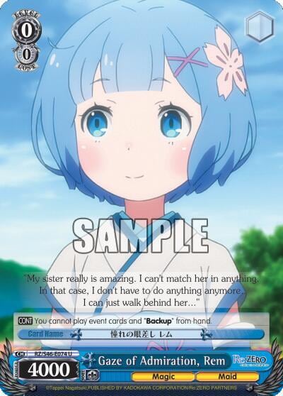 Gaze of Admiration, Rem, Re:ZERO RZ/S46-E074 U