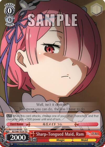 Sharp-Tongued Maid, Ram, Re:ZERO RZ/S46-TE24 TD