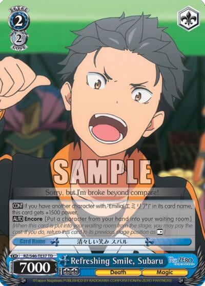Refreshing Smile, Subaru, Re:ZERO RZ/S46-TE37 TD