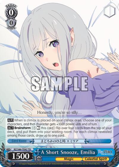 A Short Snooze, Emilia, Re:ZERO RZ/S46-TE42 TD