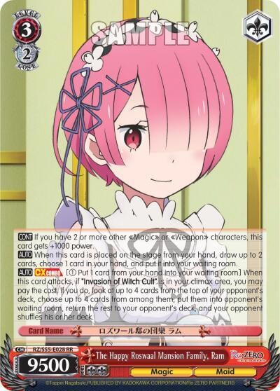The Happy Roswaal Mansion Family, Ram, Re:ZERO Vol.2 RZ/S55-E028 RR
