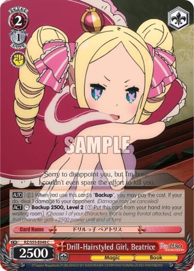 Drill-Hairstyled Girl, Beatrice, Re:ZERO Vol.2 RZ/S55-E048 C