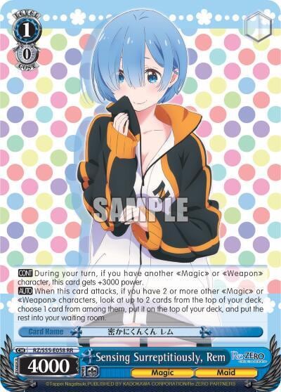 Sensing Surreptitiously, Rem, Re:ZERO Vol.2 RZ/S55-E058 RR